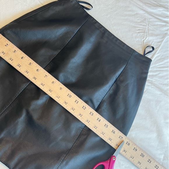 Byrnes & Baker Leather Pencil Mini Skirt Black Sz 8 (dd) - Picture 14 of 15